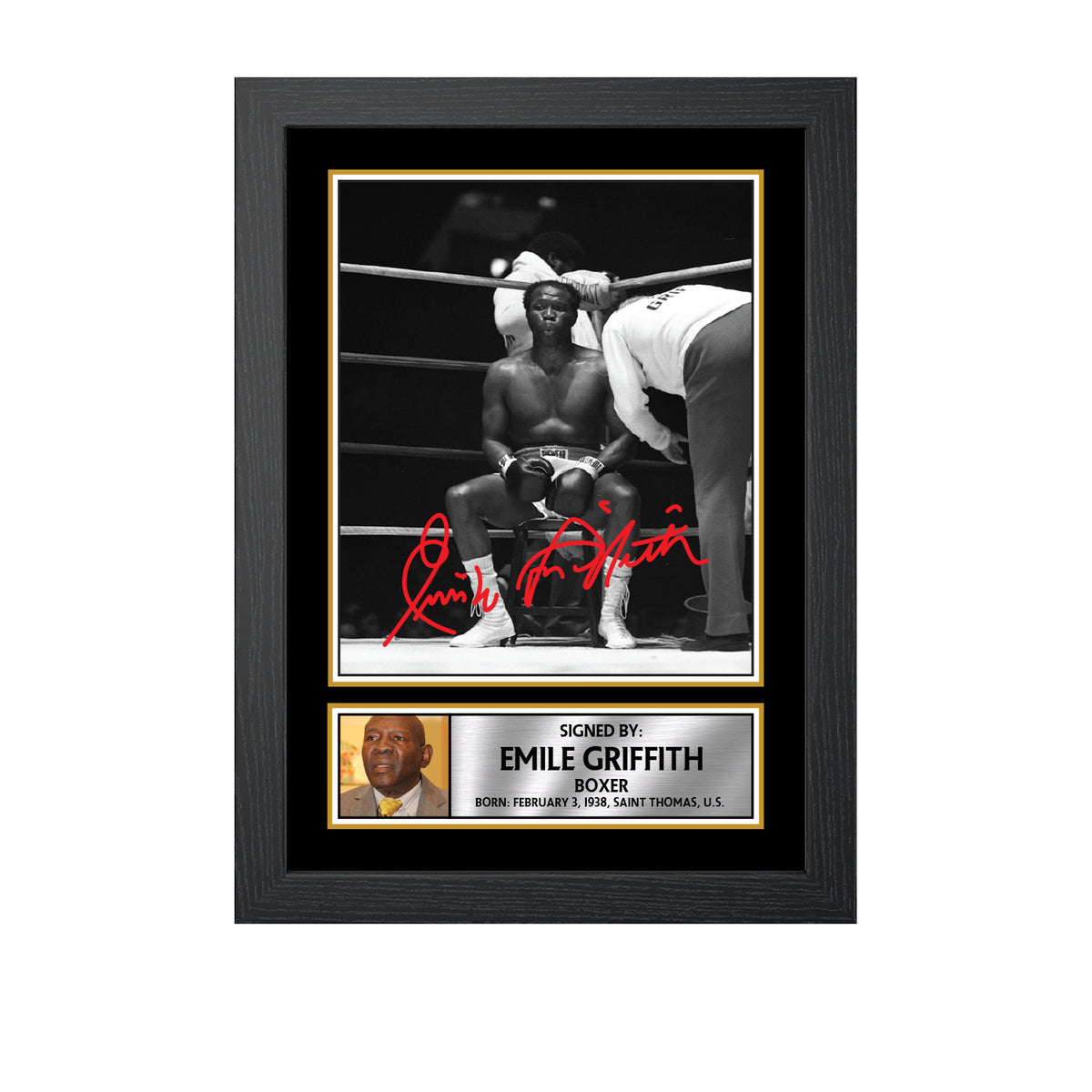 Emile Griffith M687 Boxing Printed Signature Poster Print Gift