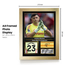 Emiliano Martínez Printed Signed Poster – Aston Villa FC & Argentina Goalkeeper Tribute Wall Art with Jersey & Bio Plaque – Premier League Football Memorabilia for Fans & Collectors