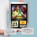 Emiliano Martínez Printed Signed Poster – Aston Villa FC & Argentina Goalkeeper Tribute Wall Art with Jersey & Bio Plaque – Premier League Football Memorabilia for Fans & Collectors