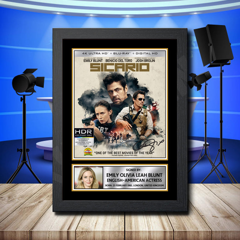 Emily Blunt 3 Printed Signature Television Star Poster Print Framed Wall Art Gift – Emily Blunt 3 Printed Signature Television Star Poster Print