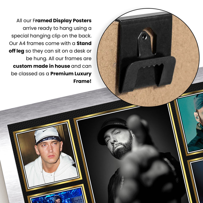 Rappers Eminem Framed Autographed Print - Limited Edition Autograph Fan Gift – Collectible Memorabilia Merchandise