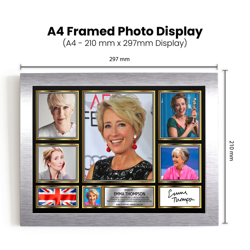 Emma Thompson Actors Framed Autographed Print - Limited Edition Autograph Fan Gift – Collectible Memorabilia Merchandise