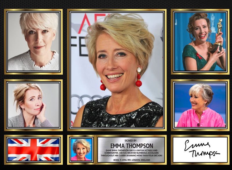 Emma Thompson Actors Framed Autographed Print - Limited Edition Autograph Fan Gift – Collectible Memorabilia Merchandise