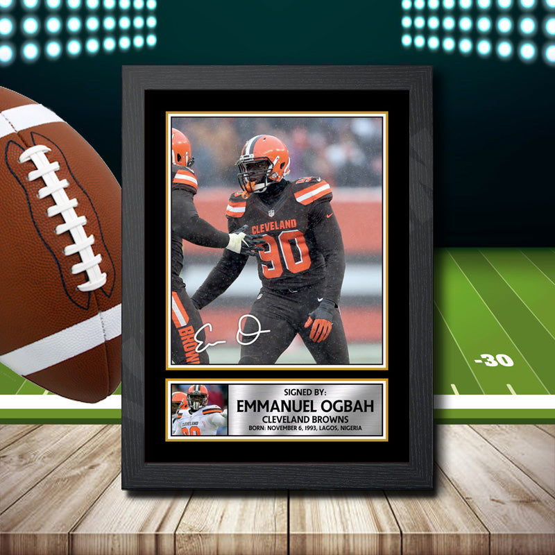 Emmanuel Ogbah 2 – Printed Signature NFL Star Print – Emmanuel Ogbah 2