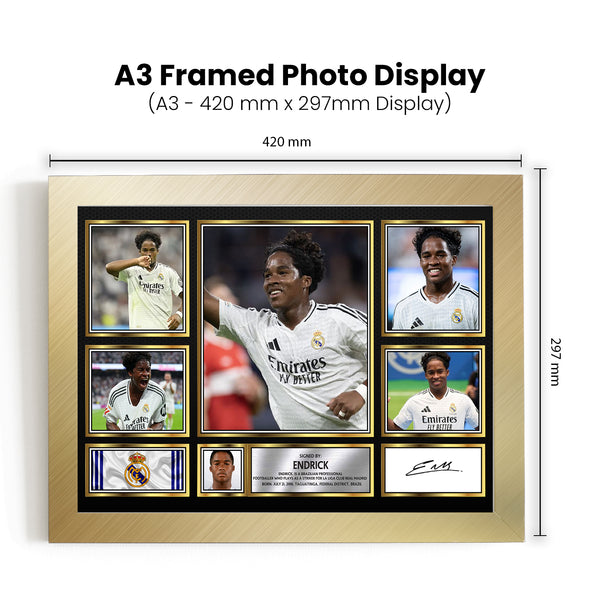 Endrick Printed Signature Football Poster Print