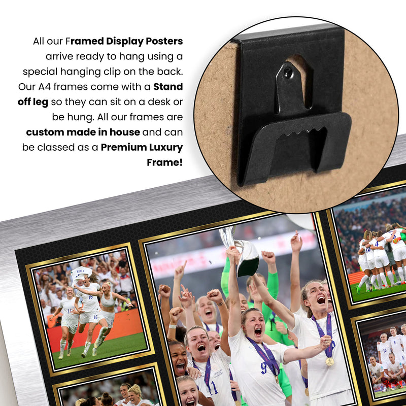 England Ladies Football Teams Framed Autographed Print - Limited Edition Autograph Fan Gift – Collectible Memorabilia Merchandise