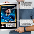 Enzo Fernández Signed Autographed Portrait Poster Print – Argentina & Chelsea F.C. Midfielder – Authentic Football Memorabilia