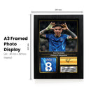 Enzo Fernández Printed Signed Poster – Chelsea FC & Argentina Midfielder Tribute Wall Art with Jersey & Bio Plaque –  Premier League Football Memorabilia for Fans & Collectors
