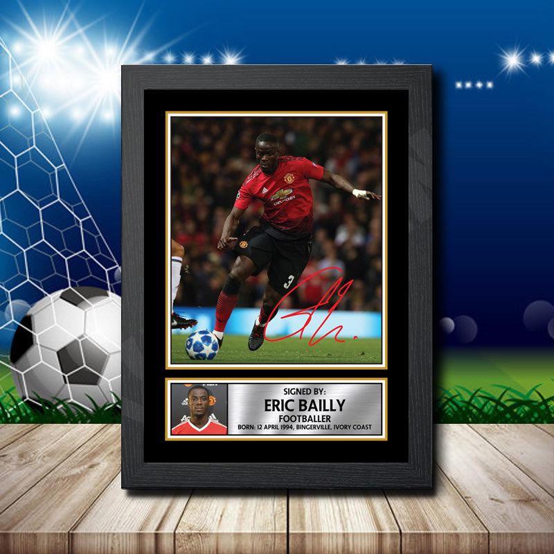 Eric Bailly 2 Printed Signature Footballers Star Poster Print Framed Wall Art Gift – Eric Bailly 2 Printed Signature Footballers Star Poster Print
