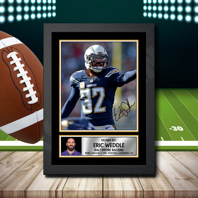 Eric Weddle 2 – Printed Signature NFL Star Print – Eric Weddle 2