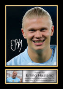 Erling Haaland Signed Autographed Portrait Poster Print – Manchester City F.C. & Norway National Team – Authentic Football Memorabilia