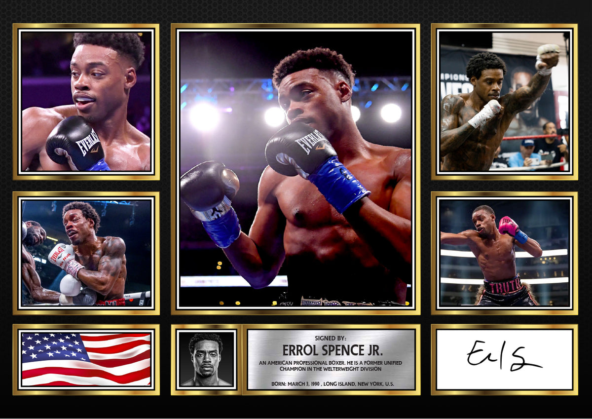 Errol Spence Jr. top boxer Printed Signature Print Landscape – A4 Poster