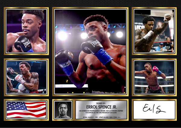 Errol Spence Jr. top boxer Printed Signature Print Landscape – Reproduction Print