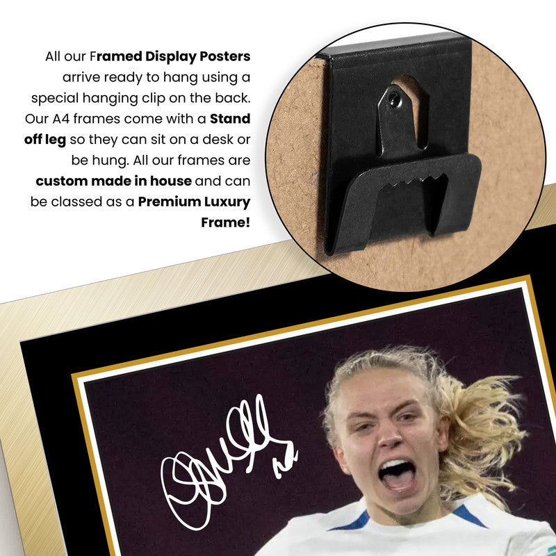 Esme Morgan Signed Football Poster Print – England Lioness & Washington Spirit Hero  – Framed or Unframed – Gift for Women’s Football Fans