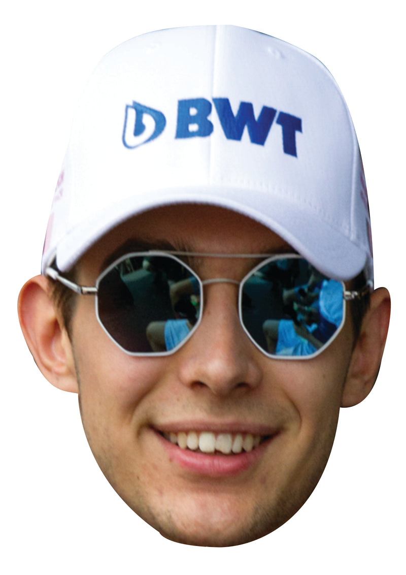 Esteban Ocon F1 Celebrity Face Mask Fancy Dress Cardboard Costume Mask