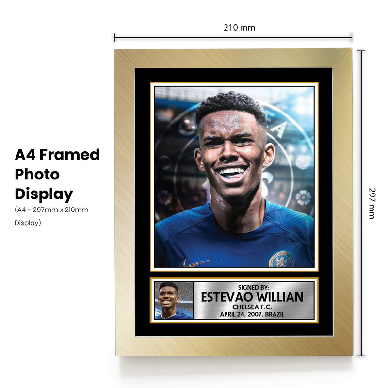 Estevao Willian Signed Poster Print – Chelsea F.C. Memorabilia – Gift for Football Fans & Sports Enthusiasts
