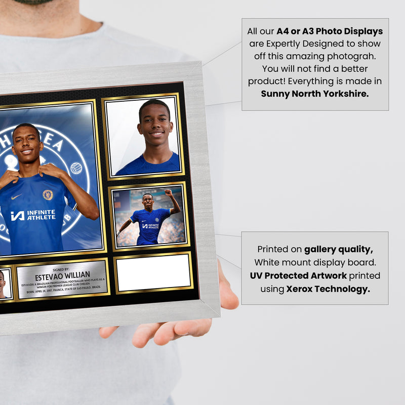 Estevao Willian Limited Edition Signed Football Poster Print