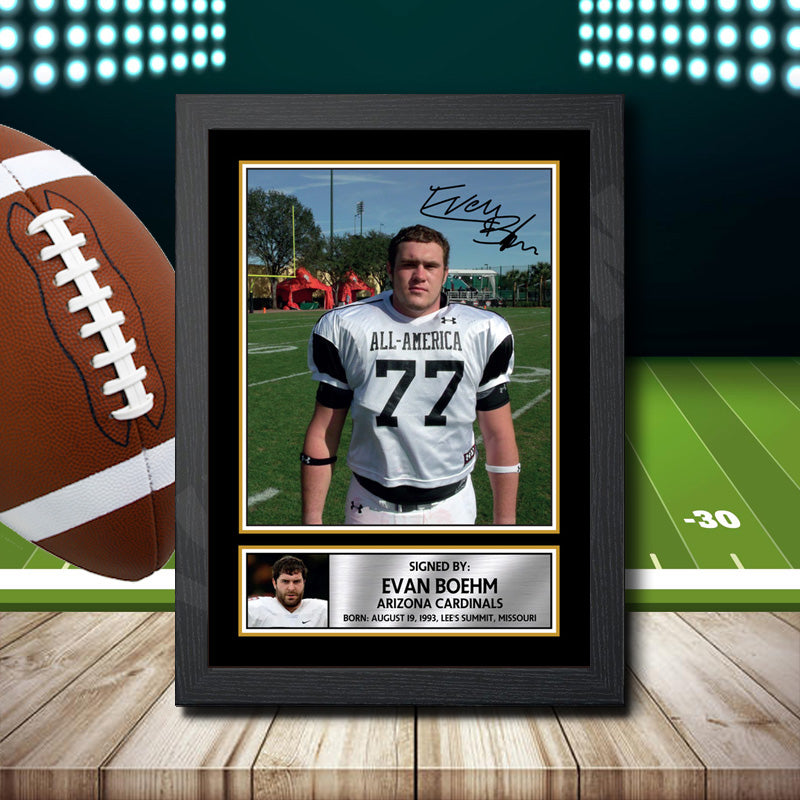 Evan Boehm 2 – Printed Signature NFL Star Print – Evan Boehm 2