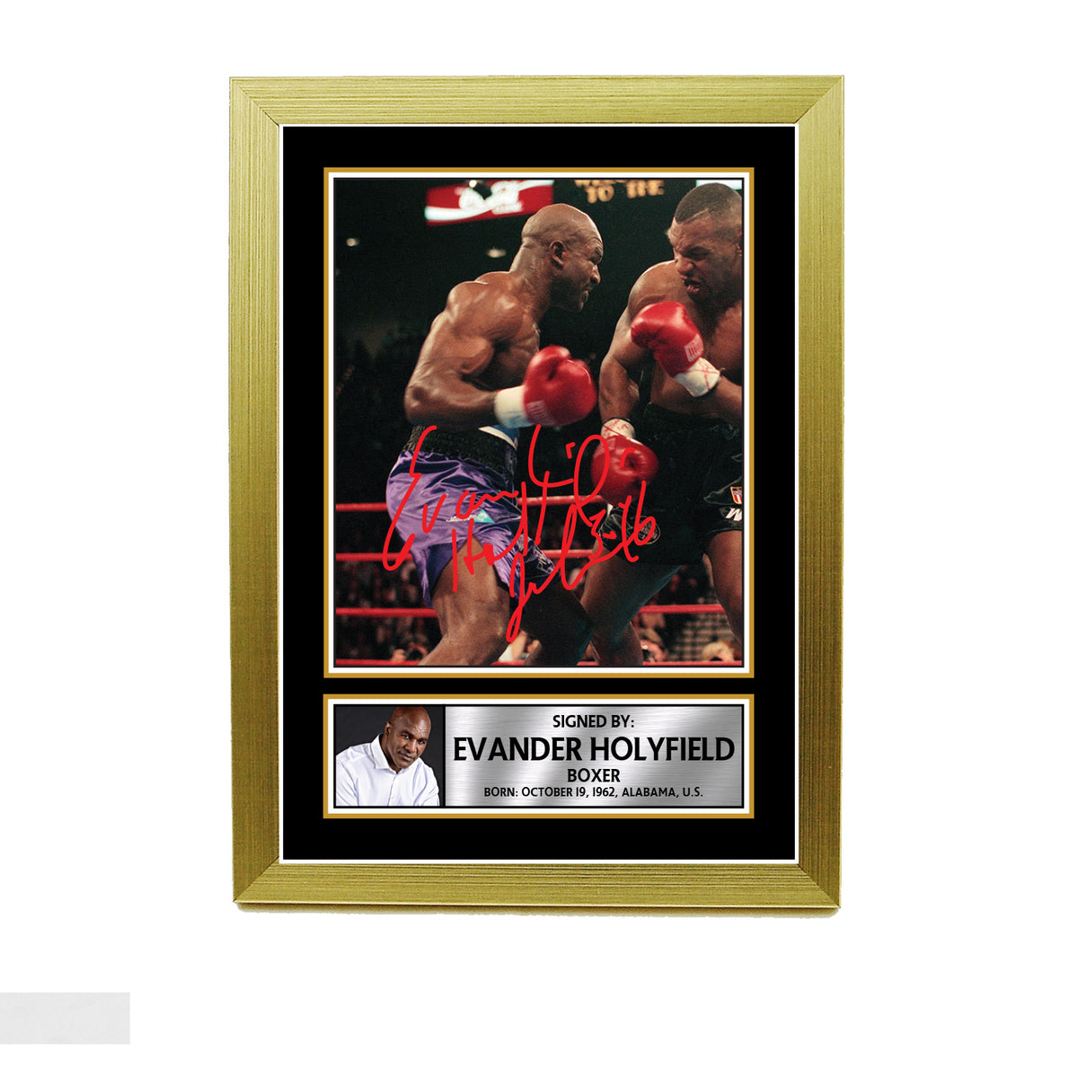 Evander Holyfield M690 Boxing Printed Signature Poster Print Gift