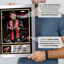 Evanilson A.F.C. Bournemouth Poster Print – Signed Autograph Style Football Wall Art   – Framed or Unframed – Gift for Fans