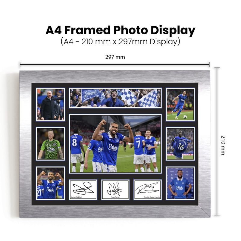 Everton Premier League Football Team Framed Autographed Print - Limited Edition Autograph Fan Gift – Collectible Memorabilia Merchandise