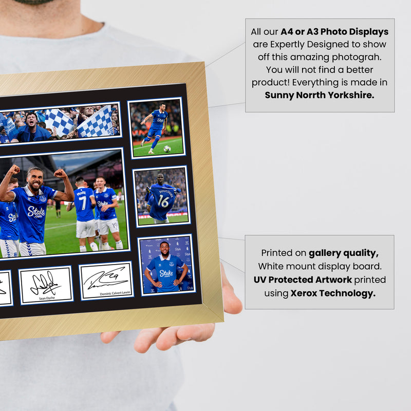 Everton Premier League Football Team Framed Autographed Print - Limited Edition Autograph Fan Gift – Collectible Memorabilia Merchandise