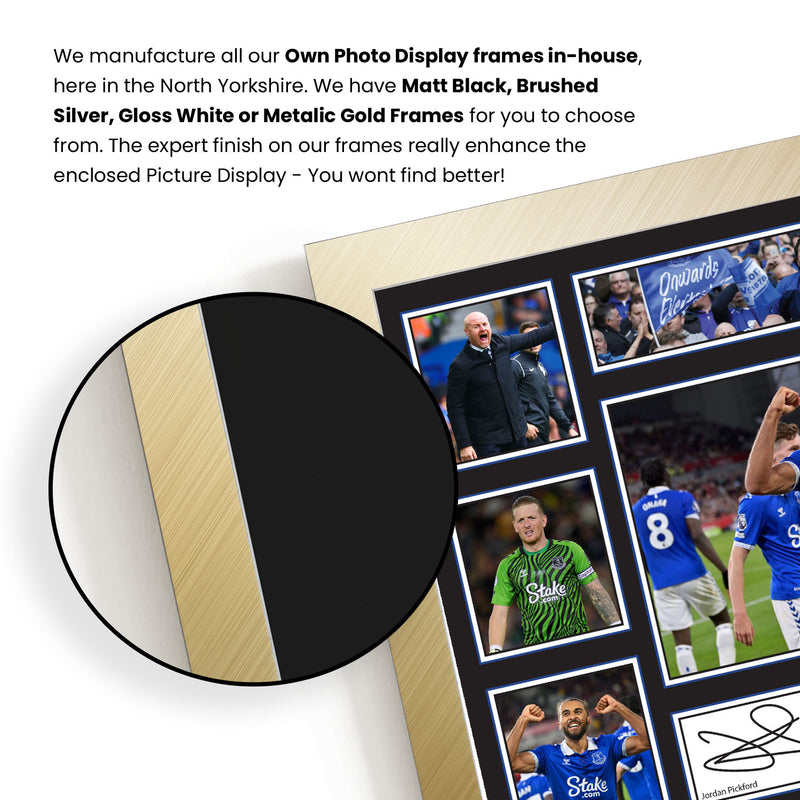 Everton Premier League Football Team Framed Autographed Print - Limited Edition Autograph Fan Gift – Collectible Memorabilia Merchandise