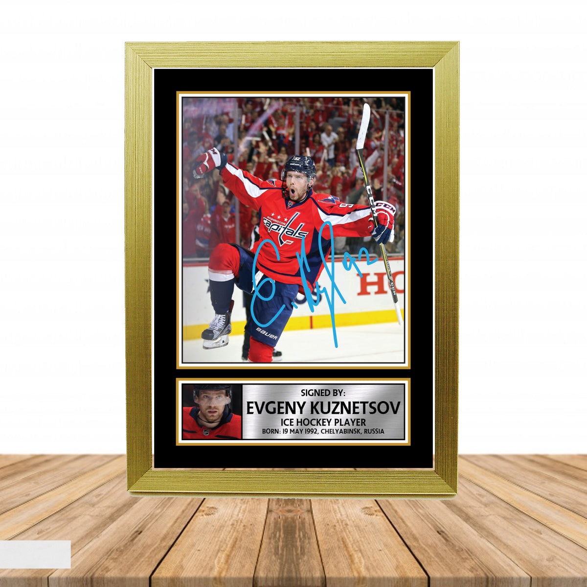 Evgeny Kuznetsov 2 Ice Hockey Printed Signature Poster Print Gift