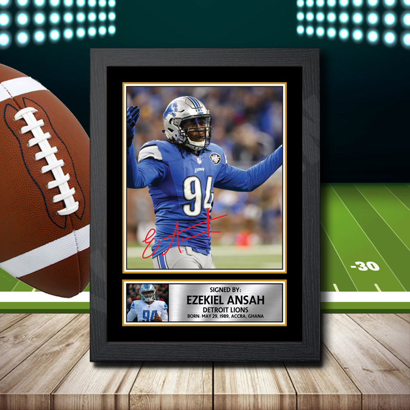 Ezekiel Ansah 2 – Printed Signature NFL Star Print – Ezekiel Ansah 2