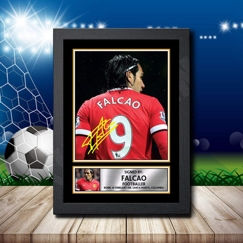 Falco 2 Printed Signature Footballers Star Poster Print Framed Wall Art Gift – Falco 2 Printed Signature Footballers Star Poster Print