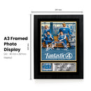 Fantastic Four First Steps Printed Autograph Poster – Pedro Pascal & Vanessa Kirby Marvel Superhero Movie Wall Art – Fantastic 4 Film Memorabilia Print