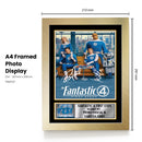 Fantastic Four First Steps Printed Autograph Poster – Pedro Pascal & Vanessa Kirby Marvel Superhero Movie Wall Art – Fantastic 4 Film Memorabilia Print