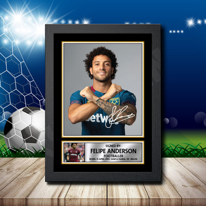 Felipe Anderson 1 Printed Signature Footballers Star Poster Print Framed Wall Art Gift – Felipe Anderson 1 Printed Signature Footballers Star Poster Print