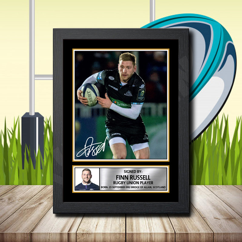 Finn Russell 1 Printed Signature Rugby Star Poster Print Framed Wall Art Gift – Finn Russell 1 Printed Signature Rugby Star Poster Print