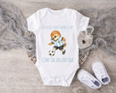 Personalised First World Cup Argentina Baby Grow – Custom Name Football Baby Bodysuit – Come On Argentina Bird Football Design – Argentina Supporter Infant Romper – World Cup Baby Gift