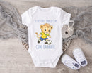 Personalized First World Cup Brazil Baby Grow – Custom Name Football Baby Bodysuit – Come On Brazil Lion Design – Brazil Football Supporter Baby Romper – World Cup Baby Gift for Boys & Girls