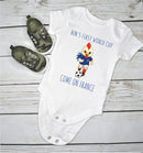 Personalized First World Cup France Baby Grow – Custom Name Football Baby Bodysuit – Come On France Rooster Design – France Football Supporter Baby Romper – World Cup Baby Gift for Boys & Girls