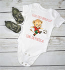 Personalized First World Cup Portugal Baby Grow – Custom Name Portugal Football Baby Bodysuit – Come On Portugal Lion Design – Football Fan Baby Romper – World Cup Baby Gift for Boys & Girls