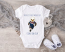 Personalized First World Cup USA Baby Grow – Custom Name USA Football Baby Bodysuit – Come On USA Eagle Design – American Soccer Fan Baby Romper – Newborn Football Gift