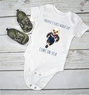 Personalized First World Cup USA Baby Grow – Custom Name USA Football Baby Bodysuit – Come On USA Eagle Design – American Soccer Fan Baby Romper – Newborn Football Gift