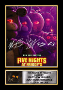 Five Nights at Freddy’s Printed Autograph Poster – Matthew Lillard, Josh Hutcherson & Elizabeth Lail Horror Movie Wall Art – FNAF Film Memorabilia Poster Print