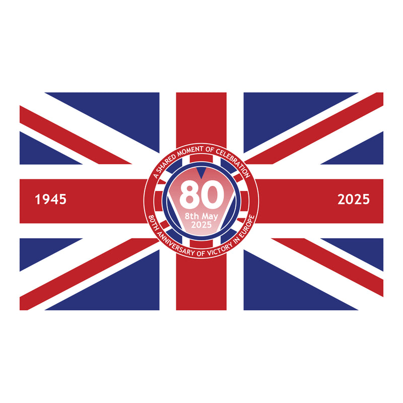 VE Day 80th Anniversary Flag Design 1 (3 Sizes) - Special Edition