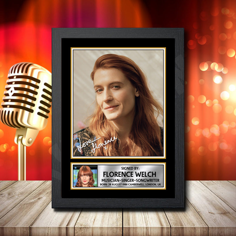 Florence Welch 2 – Printed Signature Music Star Print – Florence Welch 2