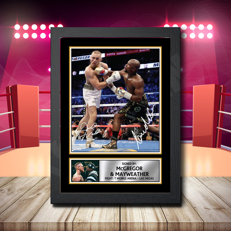 Floyd Mayweather Vs Conor Mcgregor 2 Printed Signature Boxing Star Poster Print Framed Wall Art Gift – Floyd Mayweather Vs Conor Mcgregor 2 Printed Signature Boxing Star Poster Print