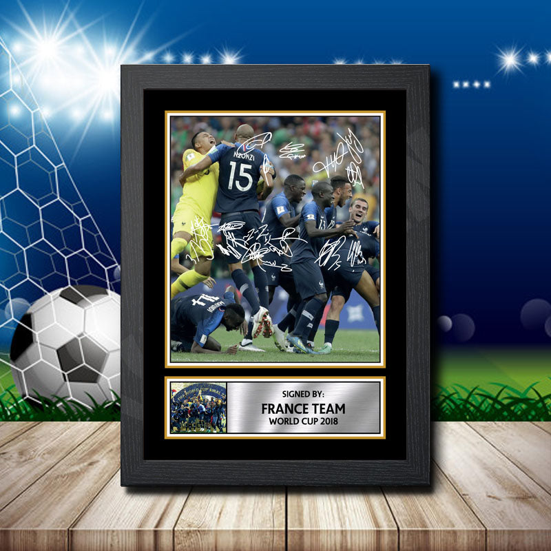 France Team World Cup 2018 2 Printed Signature Footballers Star Poster Print Framed Wall Art Gift – France Team World Cup 2018 2 Printed Signature Footballers Star Poster Print