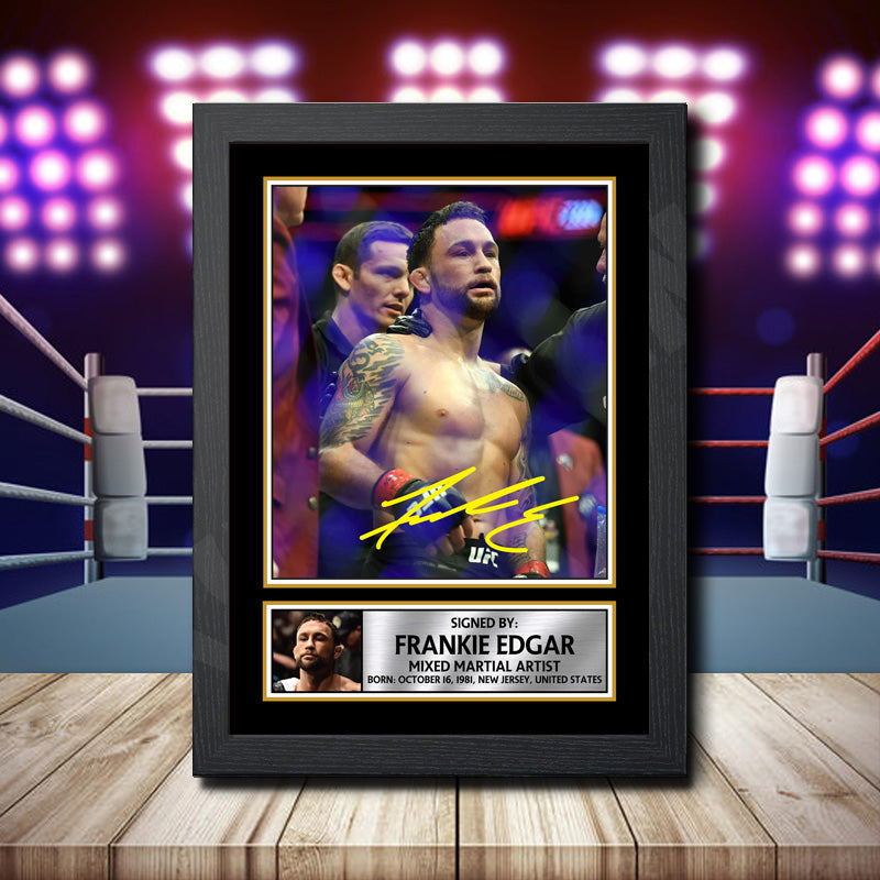 Frankie Edgar 2 Printed Signature Ufc Star Poster Print Framed Wall Art Gift – Frankie Edgar 2 Printed Signature Ufc Star Poster Print