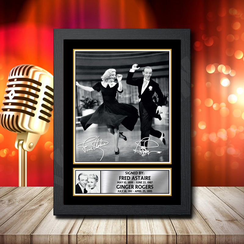 Fred Astaire Ginger Rogers 1 – Printed Signature Music Star Print – Fred Astaire Ginger Rogers 1