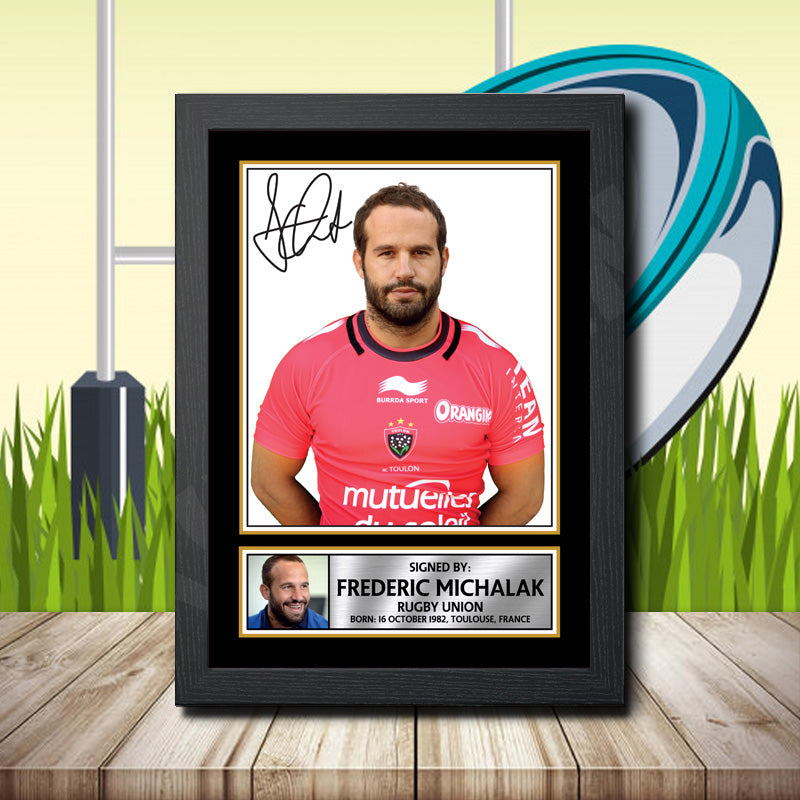 Frederic Michalak 2 Printed Signature Rugby Star Poster Print Framed Wall Art Gift – Frederic Michalak 2 Printed Signature Rugby Star Poster Print