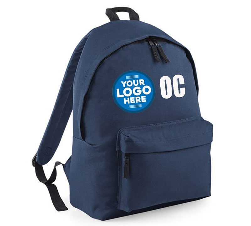 CUSTOM PRINTED BACKPACK SCHOOL ANY LOGO AND/ OR INITIALS FULLY PERSONALISED