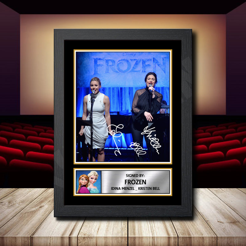 Frozen Idina Menzel Kristen Bell 2 Printed Signature Movie Star Poster Print Framed Wall Art Gift – Frozen Idina Menzel Kristen Bell 2 Printed Signature Movie Star Poster Print